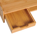 Bamboo Single Drawer Monitor Riser Stand by Lavishway | Reclaimed Wood Desks-43621