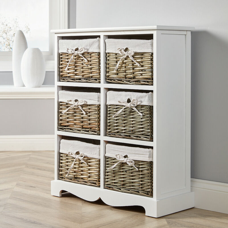 Wooden Basket Chest Storage Units by Lavishway | Hallway Cabinets-43348