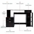 Multi Storage Black Office Desk Table by Lavishway | Desk Pedestals-44582