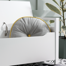 White Hallway Bench with Cushion by Lavishway | Benches & Storage Benches-39266