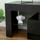 Gloss Front 130cm Wide TV Stand in Black by Lavishway | TV Units Cabinets-43080