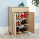 Sonama Oak Hallway Shoe Cabinet With 1 Drawer by Lavishway | Shoe Cabinets-38901