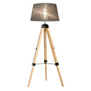 Classic Wooden Tripod Adjustable Floor Lamp by Lavishway | Floor Lamps-42486