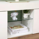 White Gloss Front 2 Door 130cm Wide TV Unit by Lavishway | TV Units Cabinets-43064