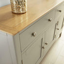 Grey Solid Wood 3 Doors Long Sideboard by Lavishway | Sideboards-43181