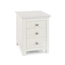 White Painted Bedside Table with Glass Top by Lavishway | Bedside Tables-38771