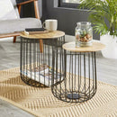 Pair of Wooden Top Side & End Table by Lavishway | Side Tables-43153