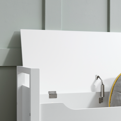 White Hallway Bench with Cushion by Lavishway | Benches & Storage Benches-39268