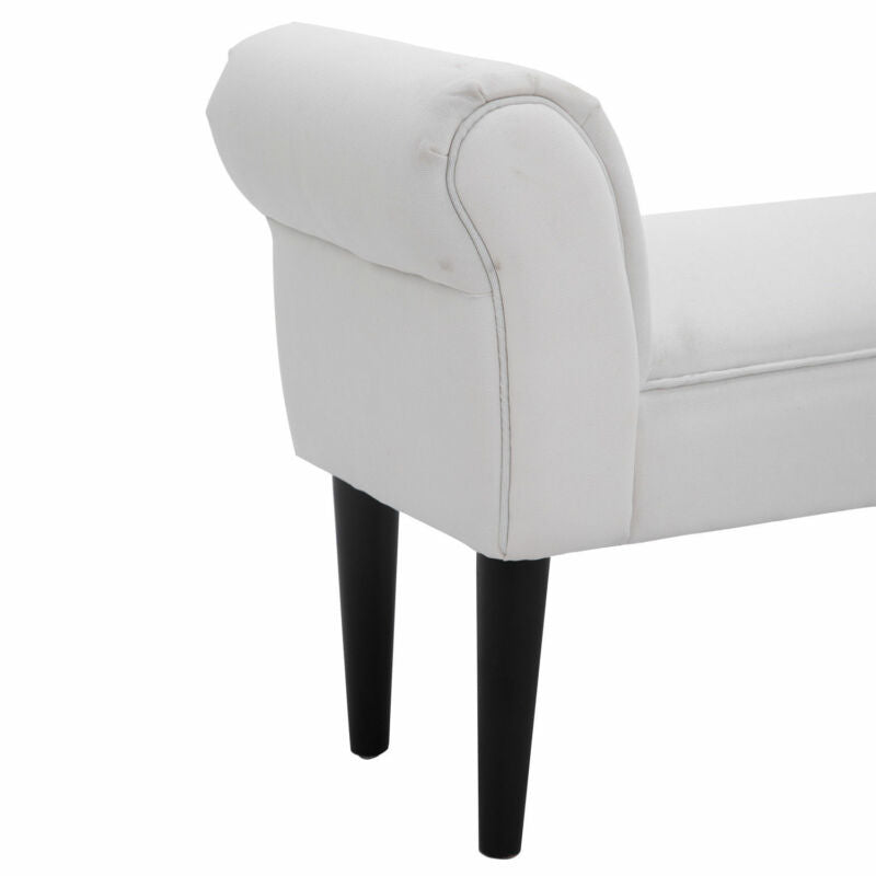 Padded Sofa White Bench Lounge by Lavishway | Benches & Storage Benches-44267