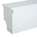 Wall Mounted 2 Hooks Coat Rack in White by Lavishway | Hall Trees-42550