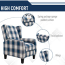 Plaid Upholstered Reclining Armchair by Lavishway | Recliner Armchairs-43610