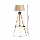 Classic Tripod Wooden Floor Lamp by Lavishway | Floor Lamps-42389