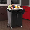 Kitchen Cart Storage Trolley in Black by Lavishway | Kitchen Islands-42769
