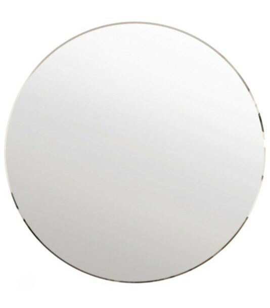 Classic Frameless Beveled Round Mirror by Lavishway | Wall Mirrors-38831