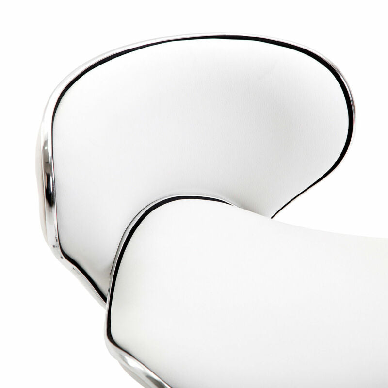 Technician Faux White Adjustable Office Chair by Lavishway | Dressing Table Chairs-42655