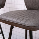Orion Dark Grey Faux Leather Bar Stool by Lavishway | Bar Stools-39379