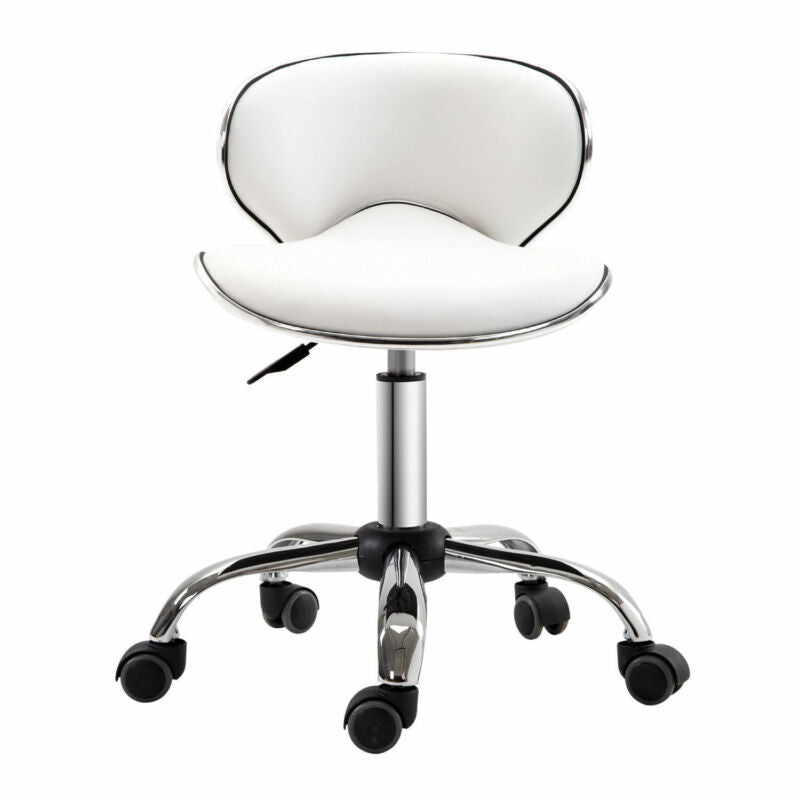 Technician Faux White Adjustable Office Chair by Lavishway | Dressing Table Chairs-42651
