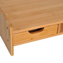 Bamboo Single Drawer Monitor Riser Stand by Lavishway | Reclaimed Wood Desks-43619