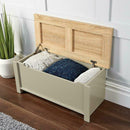 Modern Oak Storage Grey Ottoman Box by Lavishway | Benches & Storage Benches-43538