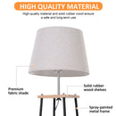 Tripod Floor Lamp with 3-Tier in Oak & White by Lavishway | Floor Lamps-43584