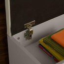 Wooden Grey Shoe Storage Cabinet With Seating by Lavishway | Shoe Cabinets-38997