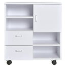 Wooden Storage Cupboard in White by Lavishway | Cupboards & Cabinets-42802