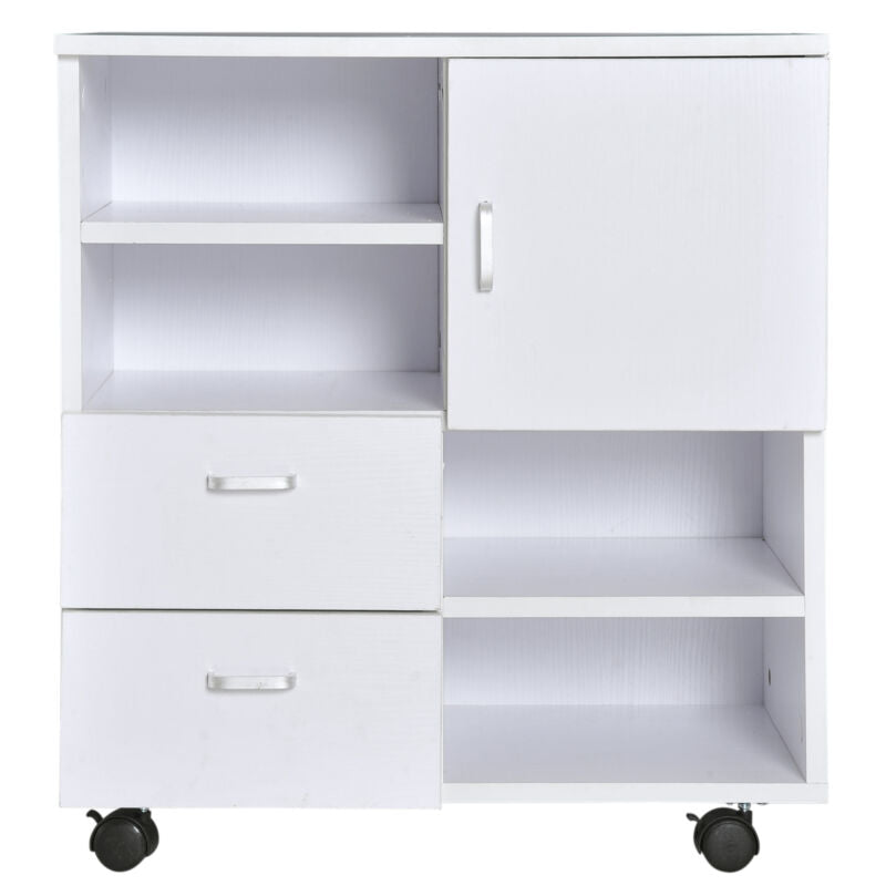 Wooden Storage Cupboard in White by Lavishway | Cupboards & Cabinets-42802