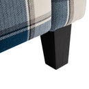 Plaid Upholstered Reclining Armchair by Lavishway | Recliner Armchairs-43612