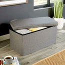 Linen Fabric Grey Foldable Storage Box by Lavishway | Benches & Storage Benches-38620