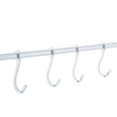 5 Hooks Coat Rack Hanging Bar in White by Lavishway | Hall Trees-43941