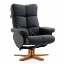 Faux Leather Wooden Recliner Armchair by Lavishway | Recliner Armchairs-42784