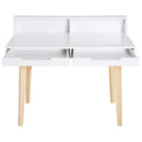 Study Table with Solid Wood Legs in White by Lavishway | Reclaimed Wood Desks-39170