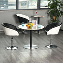 Set of 2 Black Faux Leather Tub Bar Stool by Lavishway | Bar Stools-43755