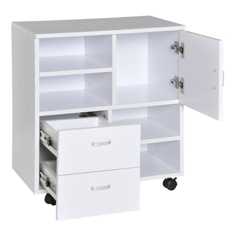 Wooden Storage Cupboard in White by Lavishway | Cupboards & Cabinets-42801