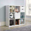 9 Shelves White Bookcase Display Unit by Lavishway | Book Shelves and Cabinets-39126