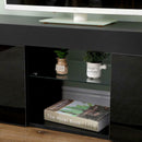 Black Gloss Front 2 Door 150cm Wide TV Unit by Lavishway | TV Units Cabinets-43076