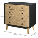 Pine Wood 5 Drawer Chest Storage Cabinet by Lavishway | Chest Of Drawers-45144