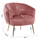 Velvet Tub Chair &  Sofa Couch by Lavishway | Velvet Sofa-41438