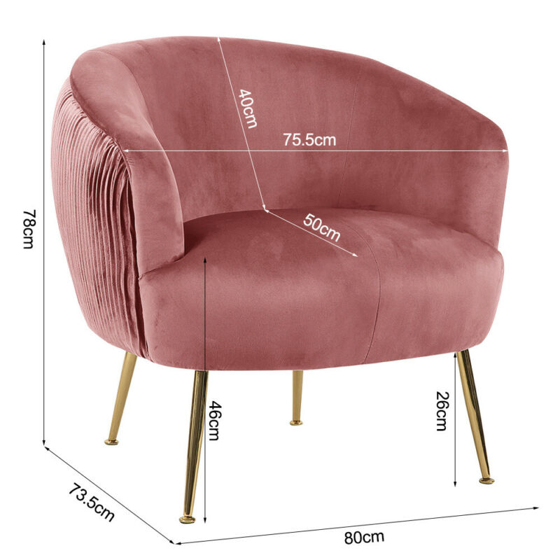Velvet Tub Chair &  Sofa Couch by Lavishway | Velvet Sofa-41438