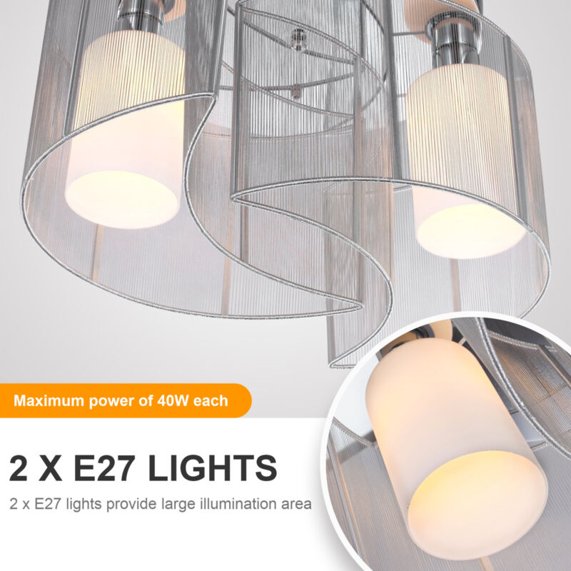 Modern Ceiling Flush Lampshade Chandelier by Lavishway | Chandeliers-42441