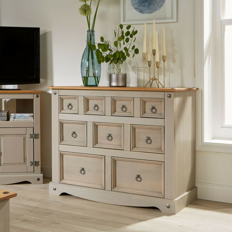 Corona Pine Grey Living Room Furniture by Lavishway | Coffee Tables-43019