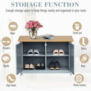 2 Door Oak Top Wooden Shoe Storage Cabinet by Lavishway | Shoe Cabinets-43566