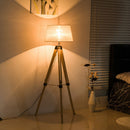 Classic Wooden Tripod Adjustable Floor Lamp by Lavishway | Floor Lamps-42477