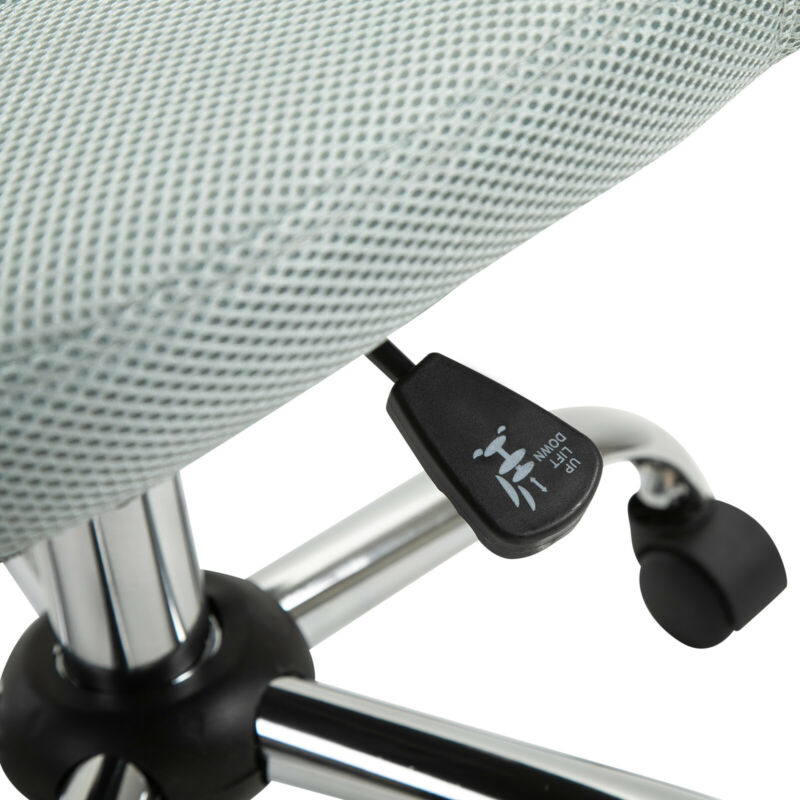 5-Wheeler Height Adjustable Chair in Grey by Lavishway | Mesh Chairs-42738