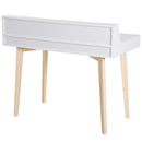 Study Table with Solid Wood Legs in White by Lavishway | Reclaimed Wood Desks-39171