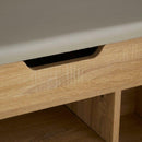 Oak Wooden Shoe Storage Cabinet With Seating by Lavishway | Shoe Cabinets-39015