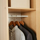 Oak Finish Single Door Narrow Wardrobe by Lavishway | Wardrobe-38724