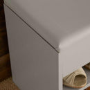 Wooden Grey Shoe Storage Cabinet With Seating by Lavishway | Shoe Cabinets-38998
