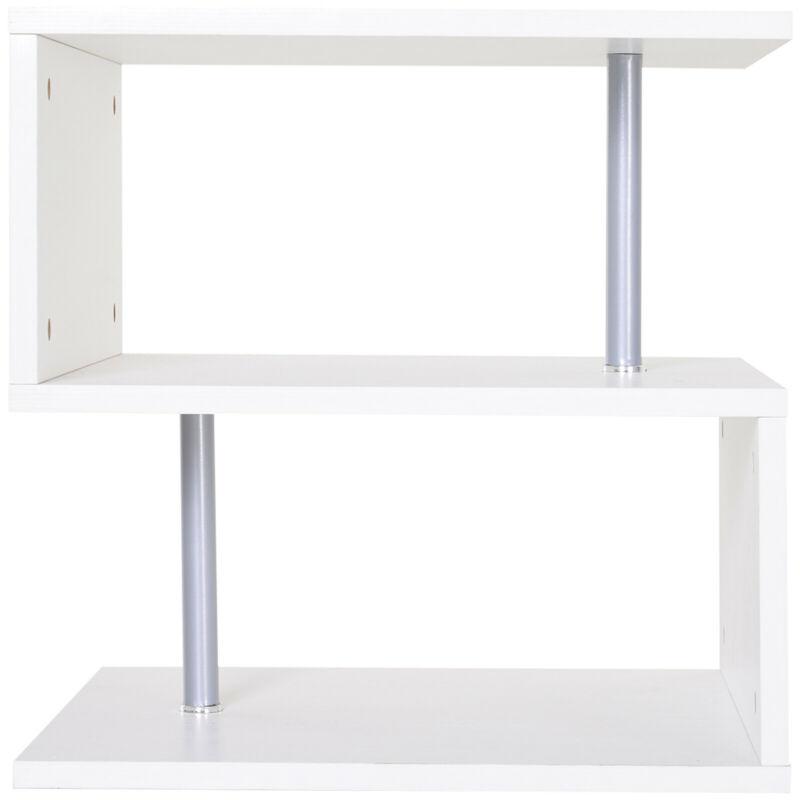 White 2-tier shelves Coffee & End Side Table by Lavishway | Side Tables-38512