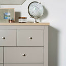 Oak Finish Bedroom Set in Grey by Lavishway | Chest Of Drawers-39463